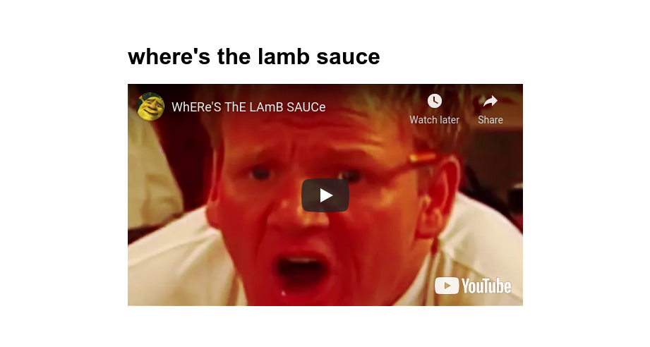 Chef Ramsey wants to know where the lamb sauce is