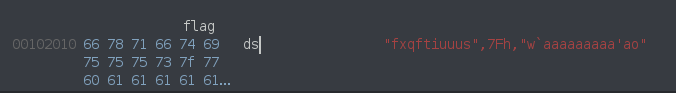 The constant binary string shown in Ghidra